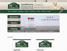Tablet Screenshot of landskrona-smadjur.se